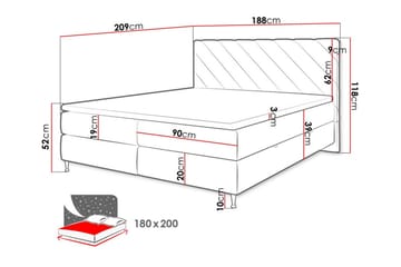 Derry Sängram 180x200 cm - Möbler - Säng - Sängram & sängstomme