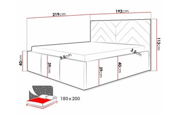 Derry Sängram 180x200 cm - Möbler - Säng - Sängram & sängstomme