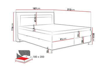 Derry Sängram 180x200 cm - Möbler - Säng - Sängram & sängstomme