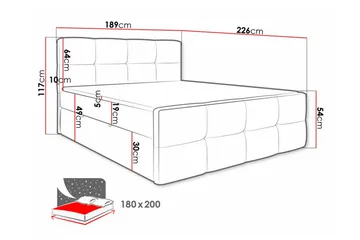 Derry Sängram 180x200 cm - Möbler - Säng - Sängram & sängstomme