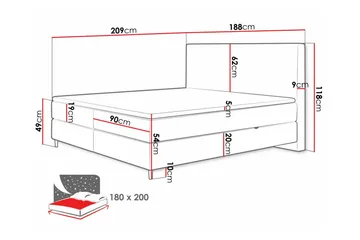 Derry Sängram 180x200 cm - Möbler - Säng - Sängram & sängstomme