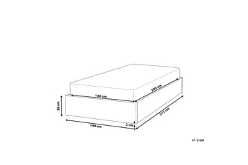 Dinan Sängram 140x200 cm  Grå - Grå - Möbler - Säng - Sängram & sängstomme