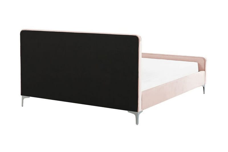 Dubbelsäng 160 x 200 cm sammet rosa LUNAN - Rosa - Sängram & sängstomme