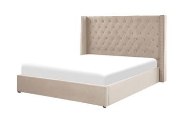 Dubbelsäng Crispijana 180x200 cm - Beige - Möbler - Säng - Sängram & sängstomme