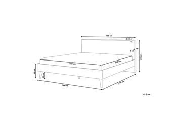 Dubbelsäng Ithiel med LED 160x200 - Trä|Natur - Möbler - Säng - Sängram & sängstomme