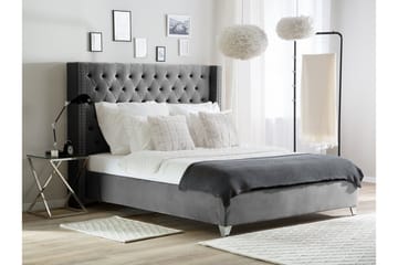 Dubbelsäng Lubbon 160|200 cm - Grå - Möbler - Säng - Sängram & sängstomme
