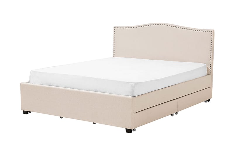 Dubbelsäng Montpellier 160|200 cm - Beige - Sängram & sängstomme