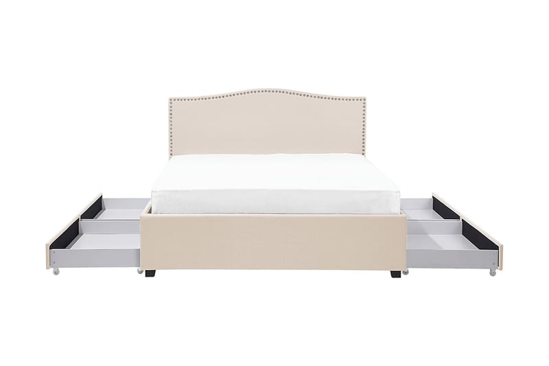 Dubbelsäng Montpellier 160|200 cm - Beige - Möbler - Säng - Sängram & sängstomme