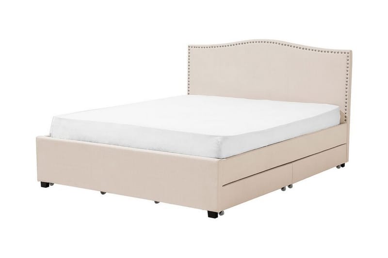 Dubbelsäng Montpellier 160|200 cm - Beige - Sängram & sängstomme