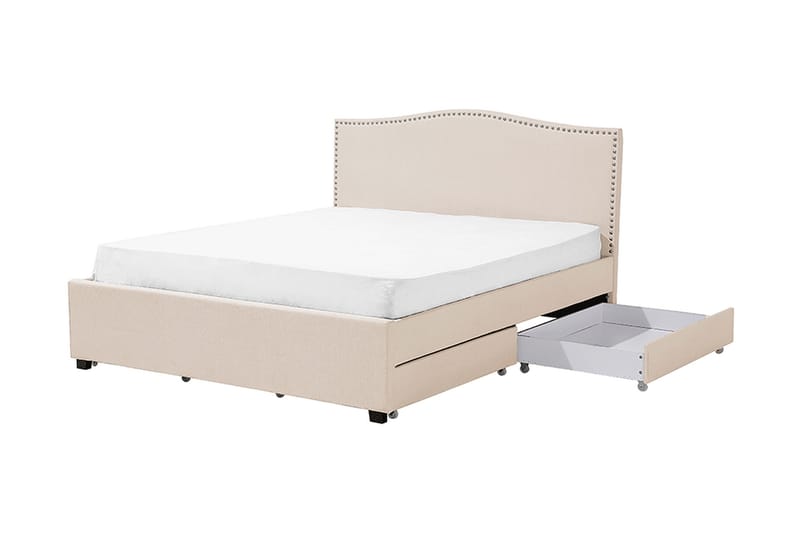 Dubbelsäng Montpellier 160|200 cm - Beige - Sängram & sängstomme