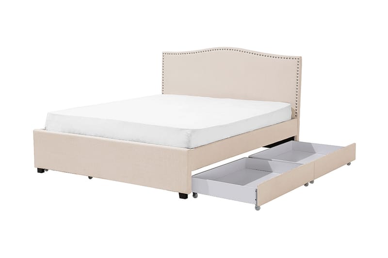 Dubbelsäng Montpellier 160|200 cm - Beige - Möbler - Säng - Sängram & sängstomme