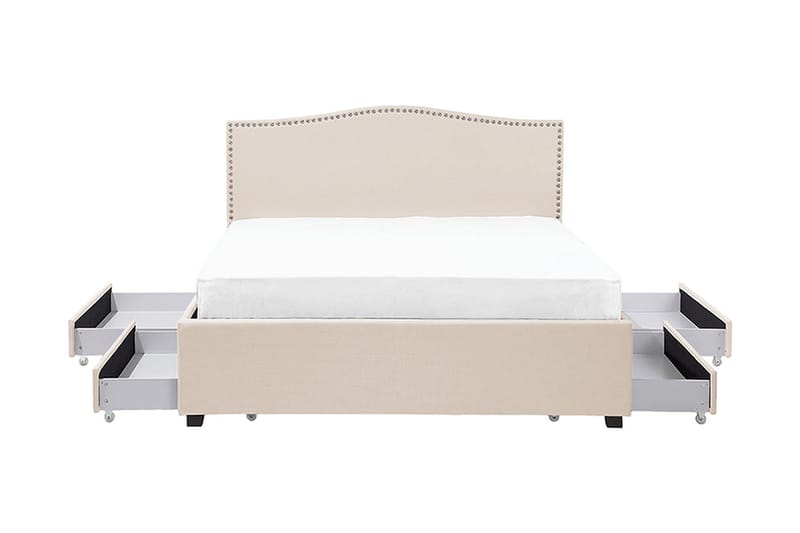 Dubbelsäng Montpellier 160|200 cm - Beige - Möbler - Säng - Sängram & sängstomme