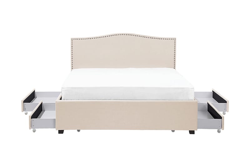 Dubbelsäng Montpellier 160|200 cm - Beige - Sängram & sängstomme