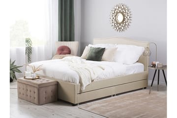 Dubbelsäng Montpellier 160|200 cm - Beige - Möbler - Säng - Sängram & sängstomme