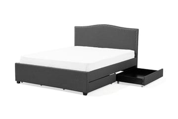 Dubbelsäng Montpellier 160|200 cm - Grå - Möbler - Säng - Sängram & sängstomme
