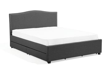 Dubbelsäng Montpellier 160|200 cm - Grå - Möbler - Säng - Sängram & sängstomme