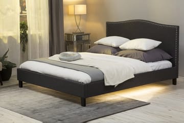 Dubbelsäng Montpellier 180|200 cm - Grå - Möbler - Säng - Sängram & sängstomme