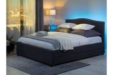 Dubbelsäng Montpellier 180|200 cm - Grå - Möbler - Säng - Sängram & sängstomme