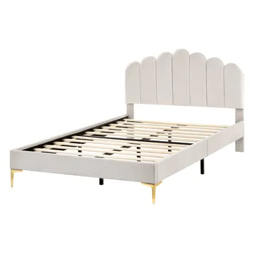 Dubbelsäng Sauvian 120x200 cm - Off-White - Möbler - Säng - Sängram & sängstomme
