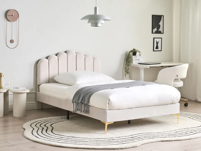 Dubbelsäng Sauvian 120x200 cm - Off-White - Möbler - Säng - Sängram & sängstomme