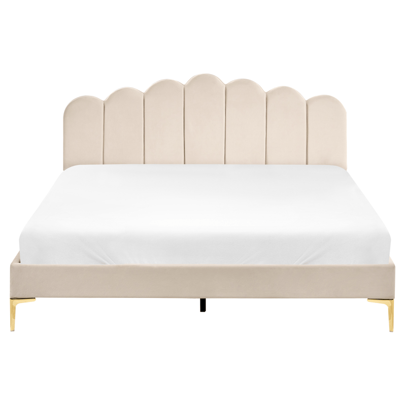 Dubbelsäng Sauvian 160x200 cm - Beige - Möbler - Säng - Sängram & sängstomme