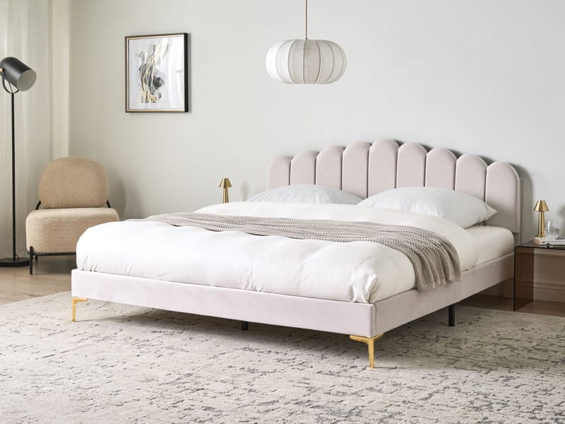 Dubbelsäng Sauvian 180x200 cm - Off-White - Möbler - Säng - Sängram & sängstomme