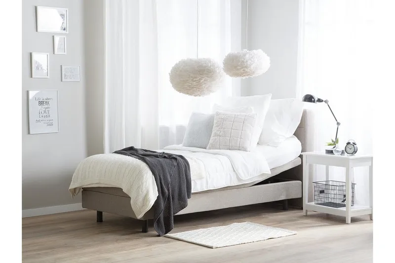 Duke Dubbelsäng 90|200 cm - Beige - Möbler - Säng - Sängram & sängstomme