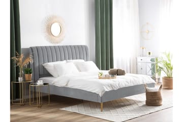 Elechas Dubbelsäng 180x200 cm - Grå - Möbler - Säng - Sängram & sängstomme