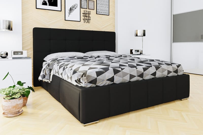 Fannie Ramsäng 216x178x105 cm - Svart - Möbler - Säng - Sängram & sängstomme