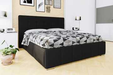 Fannie Ramsäng 216x198x105 cm - Svart - Möbler - Säng - Sängram & sängstomme