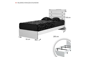 Feldene Sängram 90x200 cm - Ek - Möbler - Säng - Sängram & sängstomme