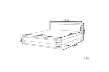 Giulia Dubbelsäng 140 200 cm - Trä/Natur - Möbler - Säng - Sängram & sängstomme