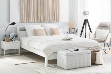 Giulia Dubbelsäng 180|200 cm - Vit - Möbler - Säng - Sängram & sängstomme