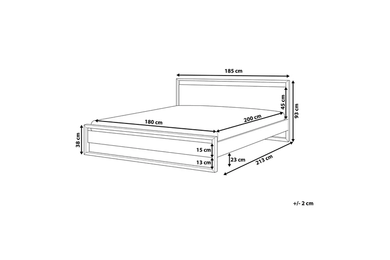 Giulia Dubbelsäng 180|200 cm - Vit - Möbler - Säng - Sängram & sängstomme