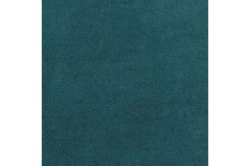 Herstello Komplett Sängpaket med Förvaring 140x200 cm i Sammet med Sänggavel + Bäddmadrass - Petrol - Möbler - Säng - Sängram & sängstomme