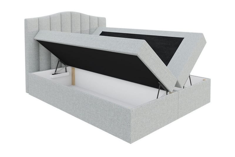 Herstello Sängram med Förvaring 160x200 cm i Konstläder med Sänggavel - Svart - Möbler - Säng - Sängram & sängstomme