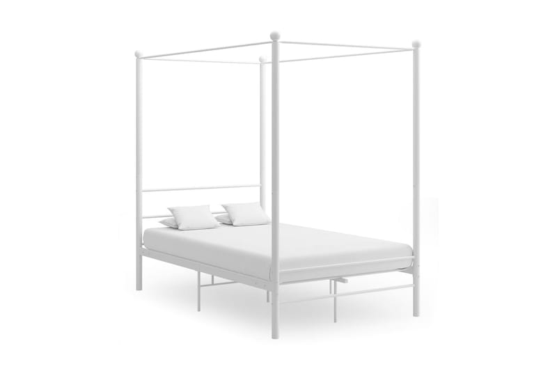 Himmelsäng vit metall 120x200 cm - Vit - Sängram & sängstomme