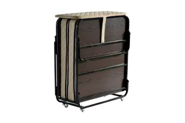 Hopfällbar Sängram 90x200 cm - Vit/Svart - Möbler - Säng - Sängram & sängstomme