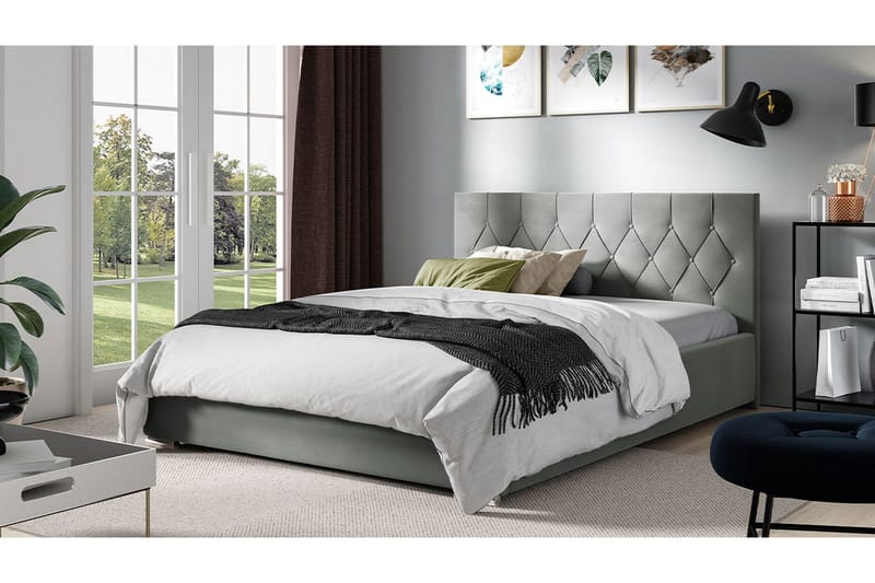 Jugender Sängram 120x200 cm - Grå - Möbler - Säng - Sängram & sängstomme