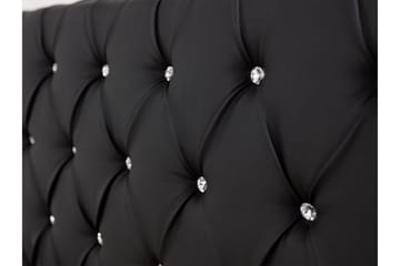 Junkerdal Komplett Sängpaket 160x200 cm i Konstläder med Sänggavel + Bäddmadrass - Svart - Möbler - Säng - Sängram & sängstomme