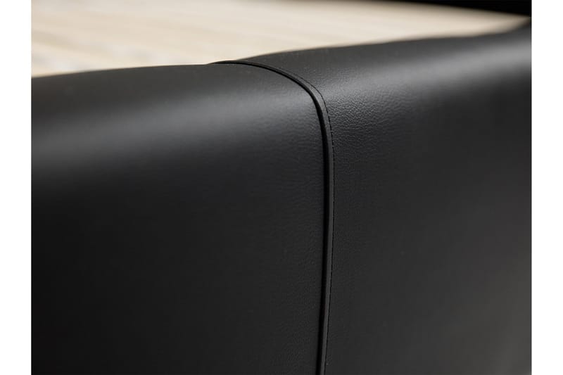 Junkerdal Komplett Sängpaket 160x200 cm i Konstläder med Sänggavel + Bäddmadrass - Svart - Möbler - Säng - Sängram & sängstomme