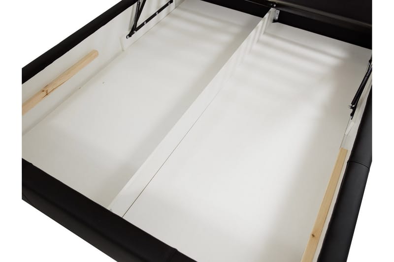 Junkerdal Komplett Sängpaket 180x200 cm med Förvaring och Sänggavel + Bäddmadrass - Ljusgrå - Möbler - Säng - Sängram & sängstomme