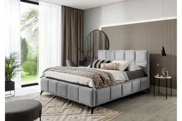 Kamble Sängram med Förvaring 140x200 cm - Ljusgrå - Möbler - Säng - Sängram & sängstomme