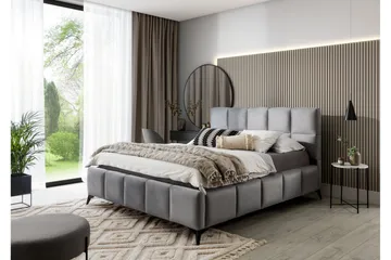 Kamble Sängram med Förvaring 160x200 cm - Grå - Möbler - Säng - Sängram & sängstomme