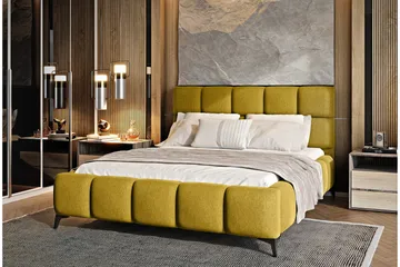 Kamble Sängram med Förvaring 160x200 cm - Gul - Möbler - Säng - Sängram & sängstomme