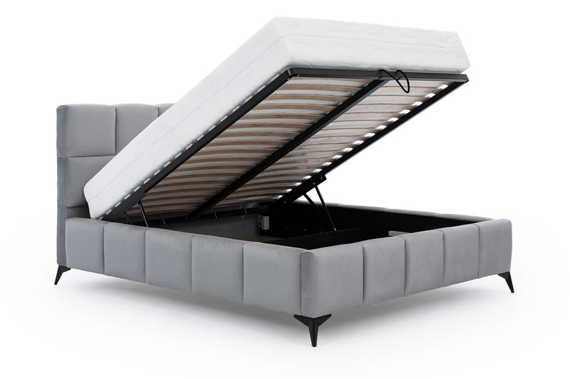 Kamble Sängram med Förvaring 180x200 cm - Ljusgrå - Möbler - Säng - Sängram & sängstomme