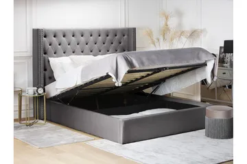 Kymmen Dubbelsäng 160x200 cm - Grå - Möbler - Säng - Sängram & sängstomme