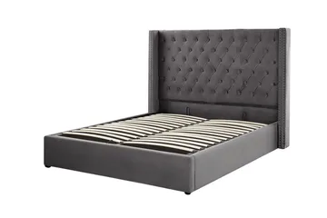 Kymmen Dubbelsäng 160x200 cm - Grå - Möbler - Säng - Sängram & sängstomme