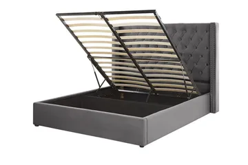 Kymmen Dubbelsäng 160x200 cm - Grå - Möbler - Säng - Sängram & sängstomme