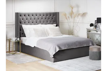 Kymmen Dubbelsäng 160x200 cm - Grå - Möbler - Säng - Sängram & sängstomme